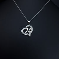 Thumbnail for Letter M Heart Necklace