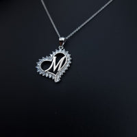 Thumbnail for Letter M Heart Necklace