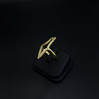 Thumbnail for Hand-made Gold Plated 925 Silver Palestine Map Frame Ring With Stones
