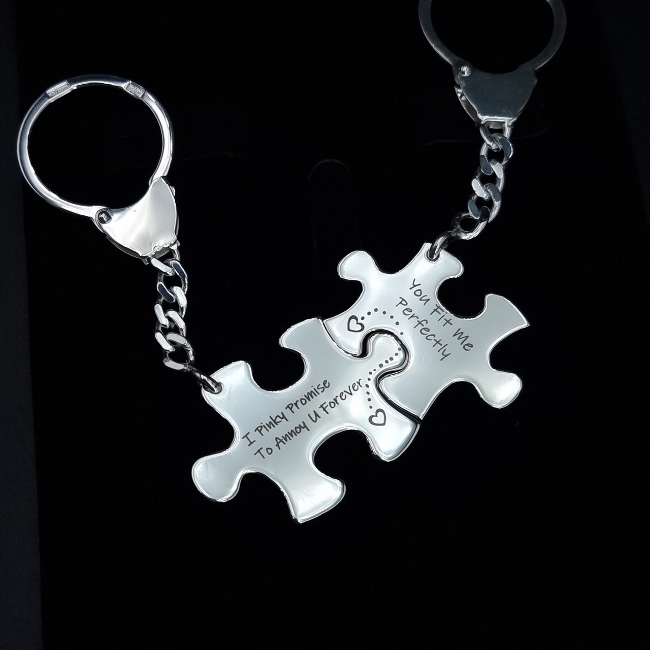 925 Silver Customized Puzzle KeyChain