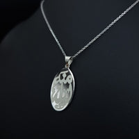 Thumbnail for 925 Silver - Handmade Personalised Oval Pendant Necklace