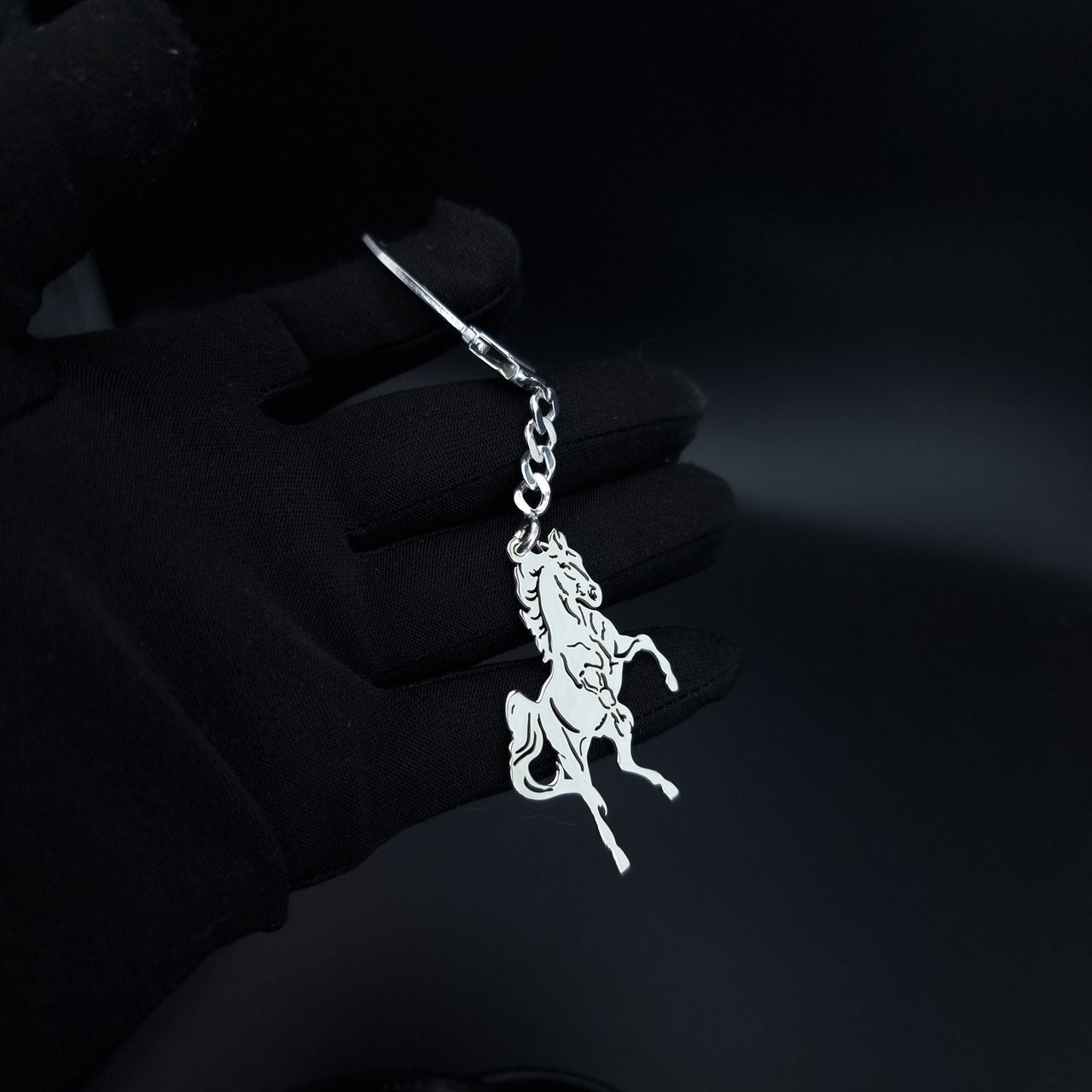 925 Silver - Handmade horse keychain