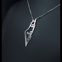 Thumbnail for 925 Silver Palestine Map Necklace -فلسطين-