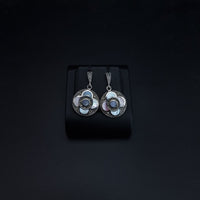 Thumbnail for Colored Shell Marcasite Stud Earring