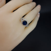 Thumbnail for Dark Blue Zircon Stones Ring SLPRG0156