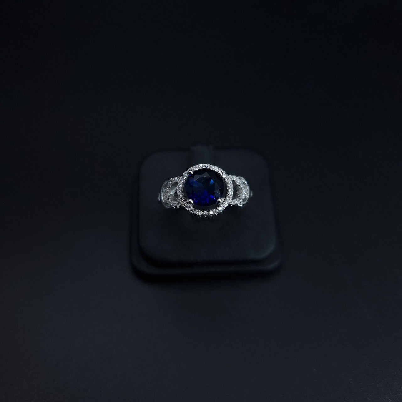 Dark Blue Zircon Stones Ring SLPRG0156