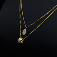 Thumbnail for Gold Plated Double Layer Necklace
