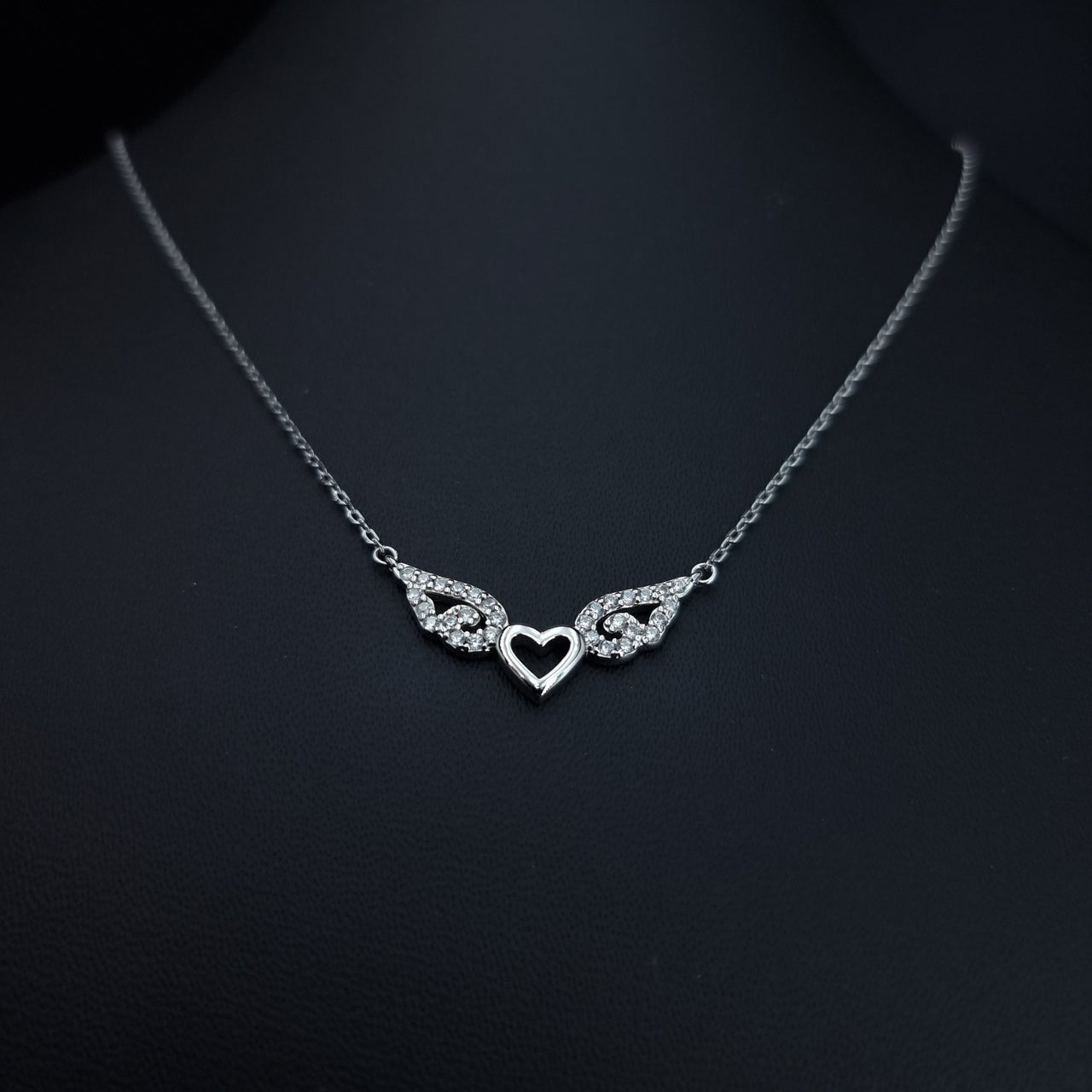 Heart And Flying Wings Necklace
