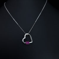 Thumbnail for Heart And Pink Stones Necklace