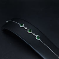 Thumbnail for Heart Shape Green Zircon Stones Bracelet