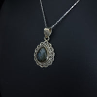 Thumbnail for Natural Labradorite Stone Necklace
