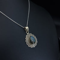 Thumbnail for Natural Labradorite Stone Necklace