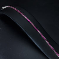 Thumbnail for Pink Zircon Stones Tennis Bracelet