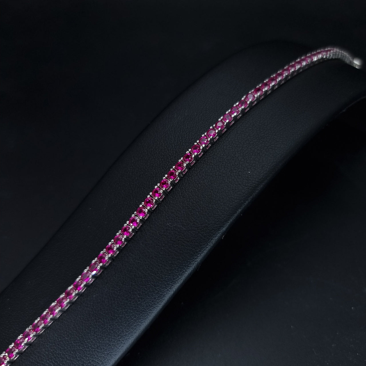 Pink Zircon Stones Tennis Bracelet