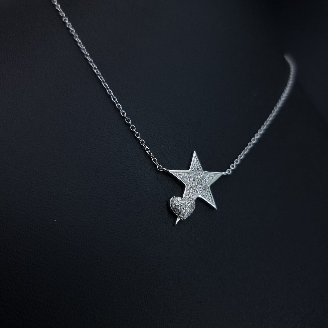 Star And Heart Necklace