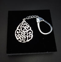 Thumbnail for 925 Silver Drop shape Customized Name Keychain