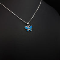 Thumbnail for Blue Opal Butterfly Necklace