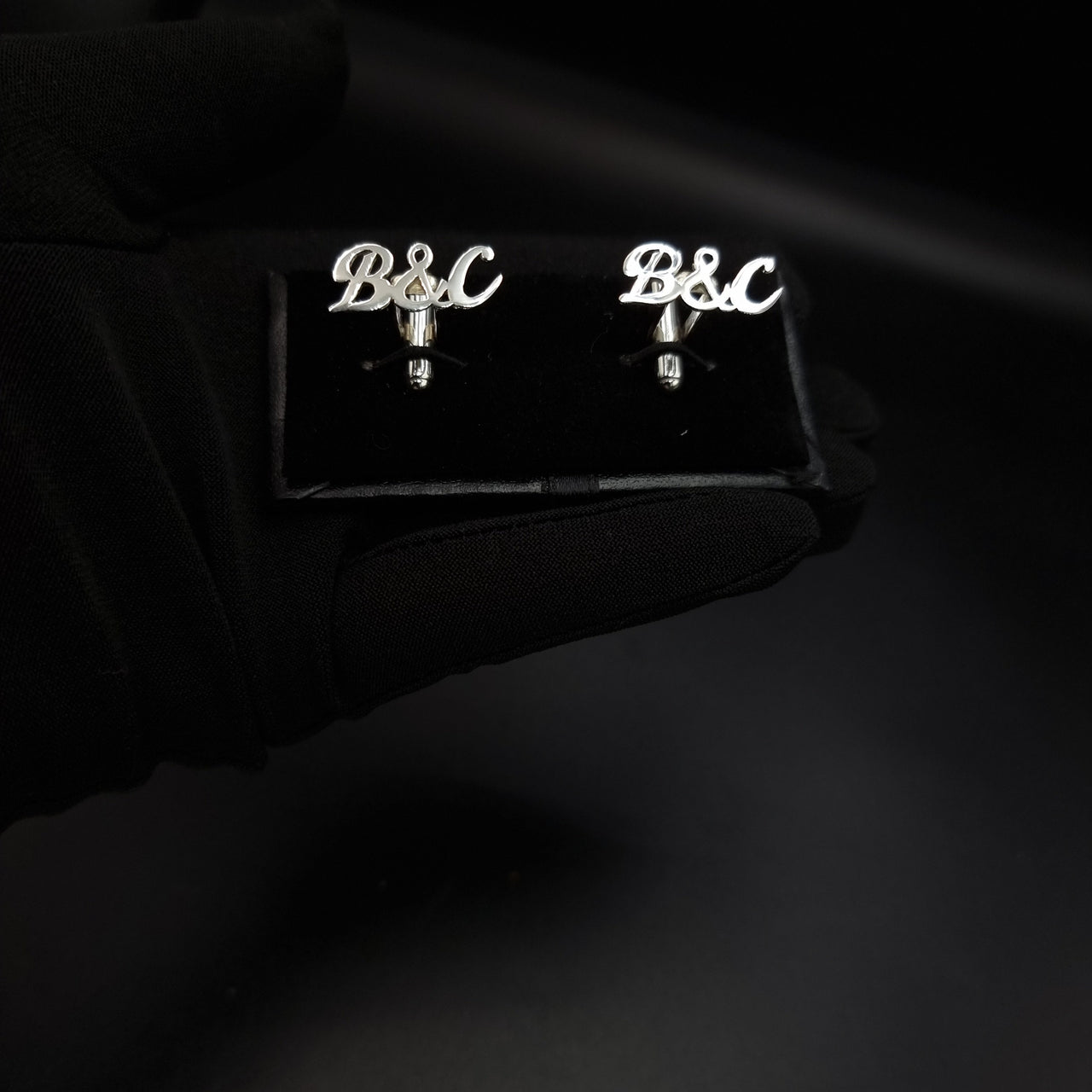 925 Silver Initials Personalized Handmade Cufflinks