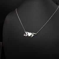 Thumbnail for 925 Silver Initials handmade love necklace