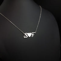 Thumbnail for 925 Silver Initials handmade love necklace