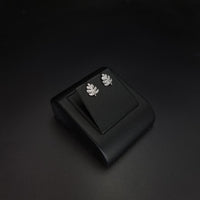 Thumbnail for Clear Stones Tree Leaf Stud Earring
