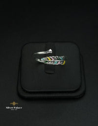 Thumbnail for Colored Feather Open Ring