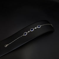 Thumbnail for Dark Blue Oval Zircon Stones Bracelet