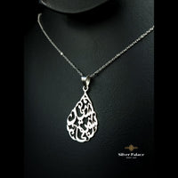 Thumbnail for Tear drop shape personalized name necklace